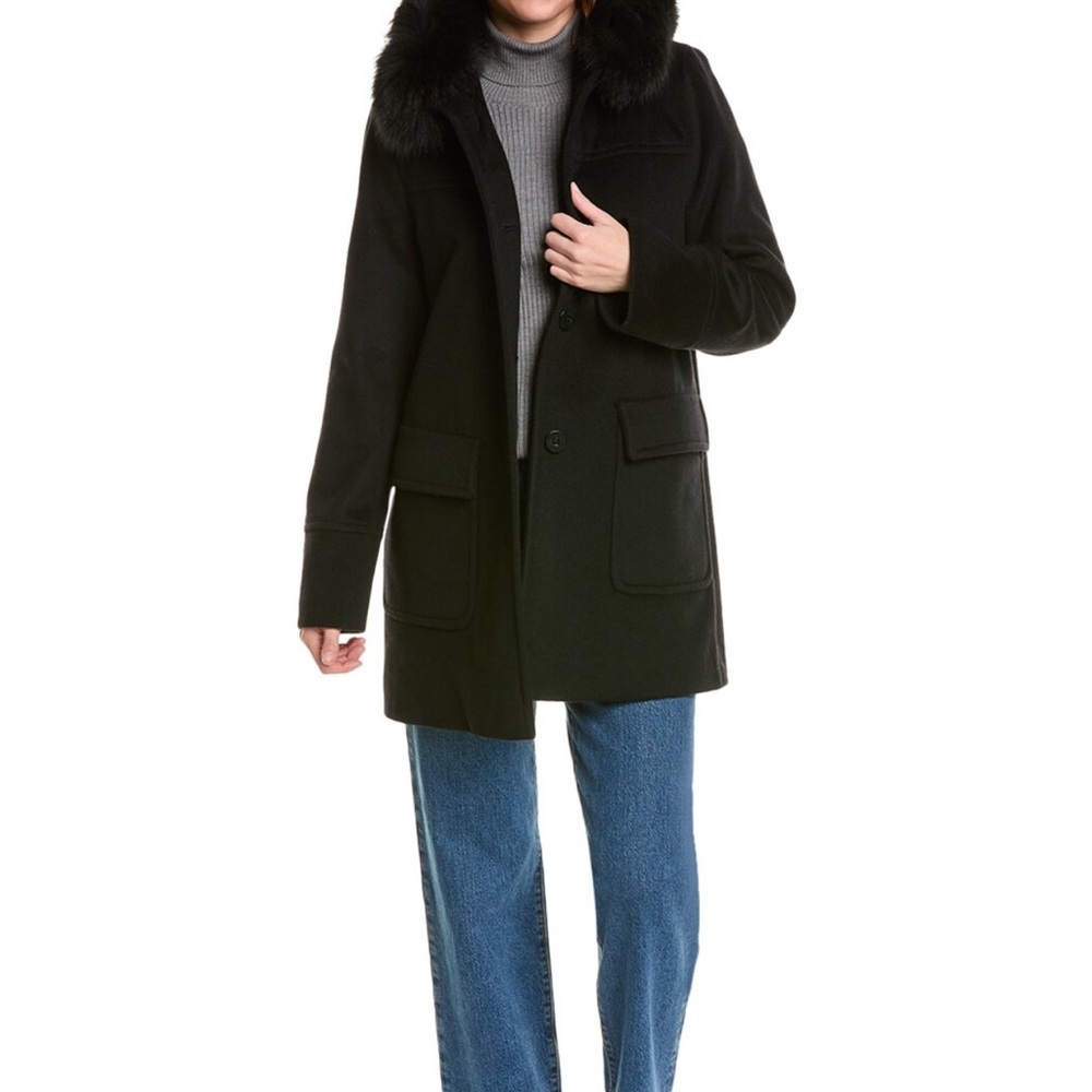 🆕 FLEWRETTE New With Tags Coat Real Fur